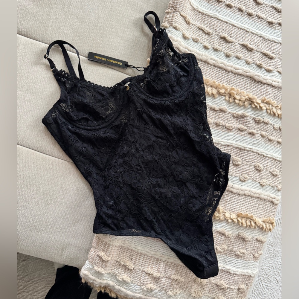 Gooseberry Black Lace Bodysuit